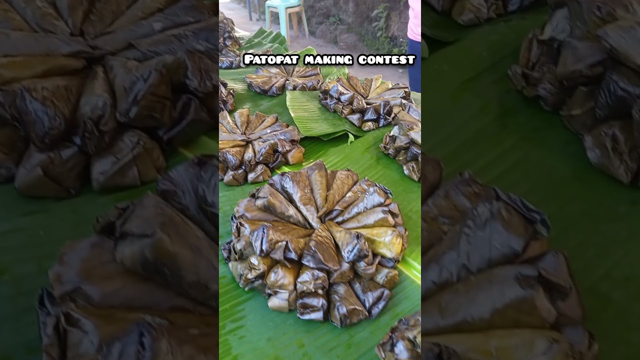 patopat festival:native food made ofsticky rice,sugarcane,coconut milk that wrap with banana leaves.