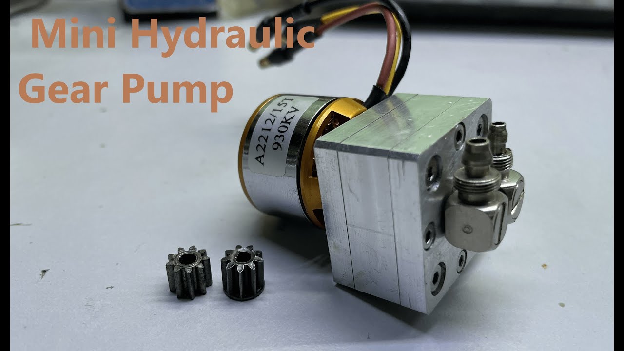 Homemade Mini Hydraulic Gear Pump For Excavators RC YouTube