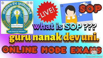 online mode exams 22/ SOP released by Guru Nanak Dev University, regular/Private students must watch