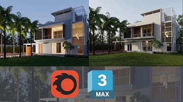 realistic Exterior design tutorial 02 ( corona rendering in 3ds max , corona exterior rendering )