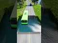 Bus crossing large water pit #12 | #beamngdrive #monstertruck #beamng #carsvsstairs #beamngpotholes