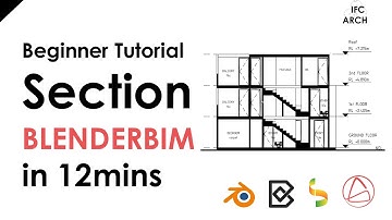 BlenderBim - Beginner Tutorial - Section - in 12mins