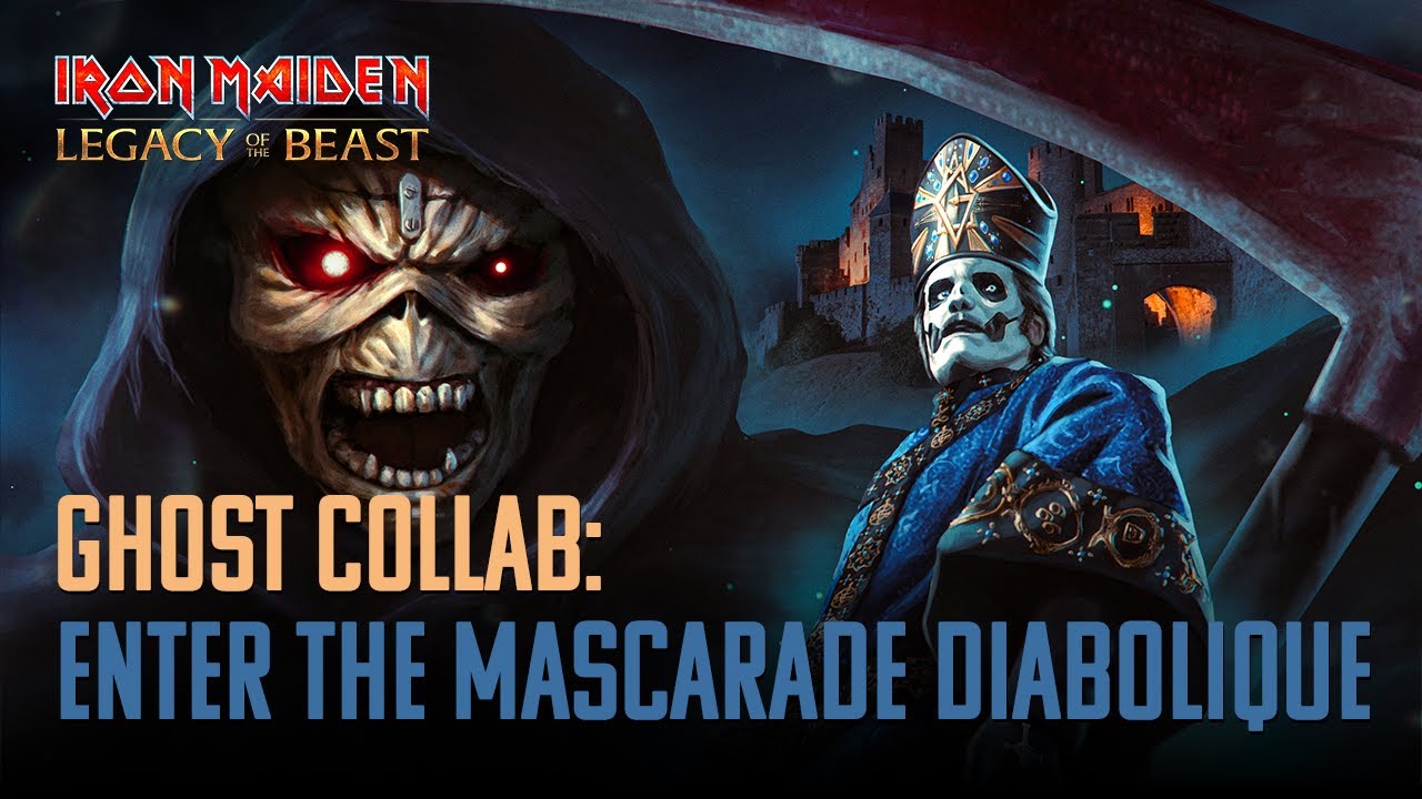 Iron Maiden Legacy of the Beast & Ghost Collaboration Enter the Mascarade Diabolique! YouTube