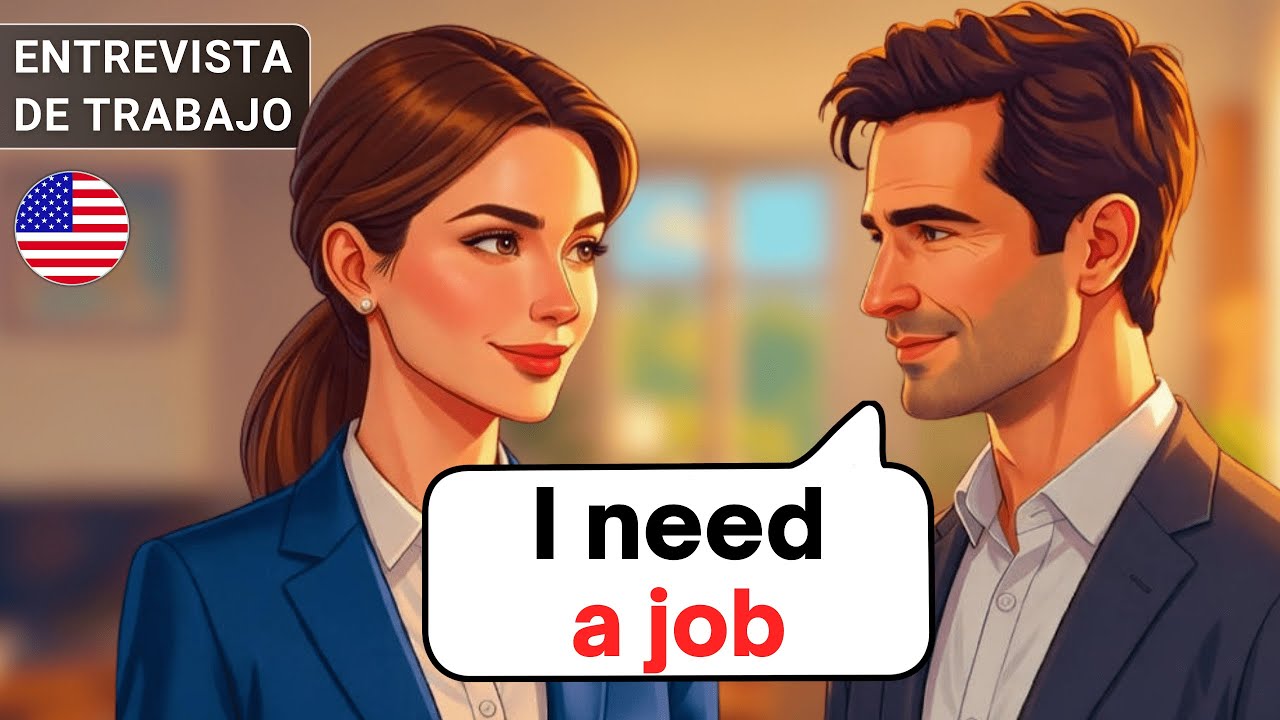 Entrevista de Trabajo en Inglés 🔥 Empieza a entender inglés fácil y rápido con este diálogo (A2-B1)