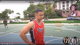 AyeThatsCam Reacts To CashNasty 1v1 Basketball Against Kenny! Tough \& Physical!