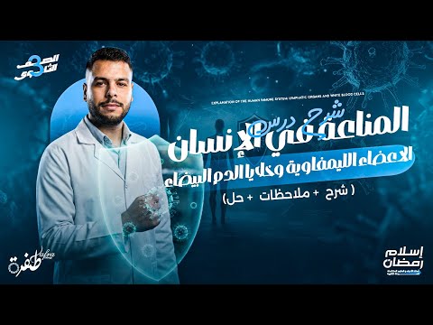 شرح المناعة في الإنسان الاعضاء الليمفاوية وخلايا الدم البيضاء أحياء ثانوية عامة 2026 
