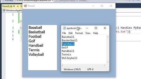 VB.net tutorial How to fill  ListBox from text file