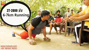 Bazi Jand ਦੀ ਮਿਹਨਤ | 27-2800 ਡੰਡ, 6-7km Running, 100 Sprints | Kabaddi Stopper 2021