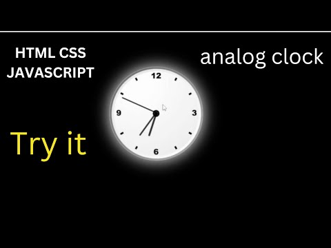 javascript analog clock||analog alarm clock in html css js