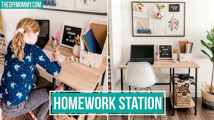 Budget Friendly Kids' School Work Station at Home