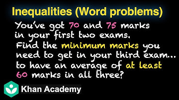 Inequalities word problems | Linear Inequalities | Grade 11 | Math | Khan Academy