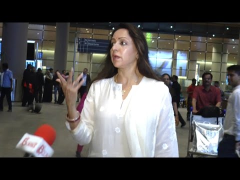 ANGRY Hema Malini INSULTS Reporter At Airport