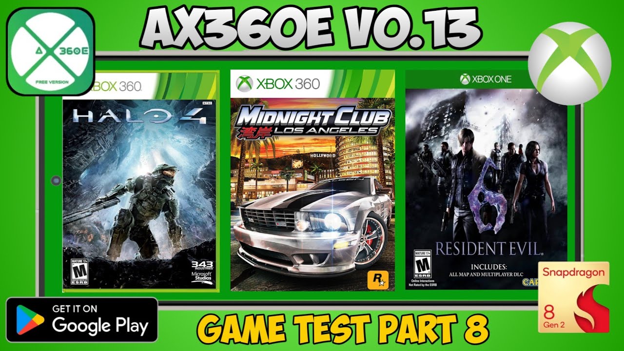 Ax360e v0.13 Game Test Part 8 | SD 8 Gen 2 | Xbox 360 Emulator on Android 