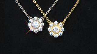 Judith Ripka Sterling 14K Clad Diamonique Necklace on QVC
