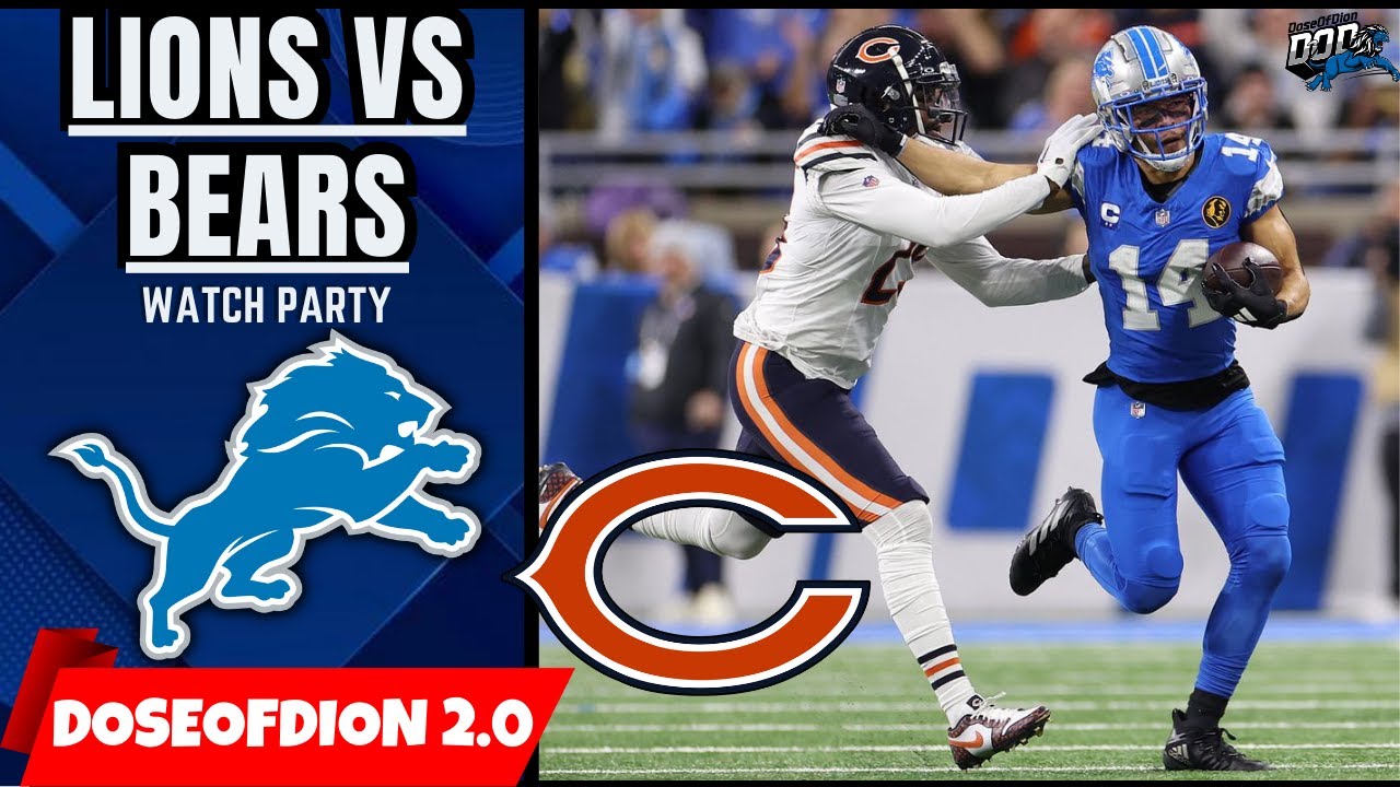 Detroit Lions Vs Chicago Bears LIVE Watch Party - YouTube