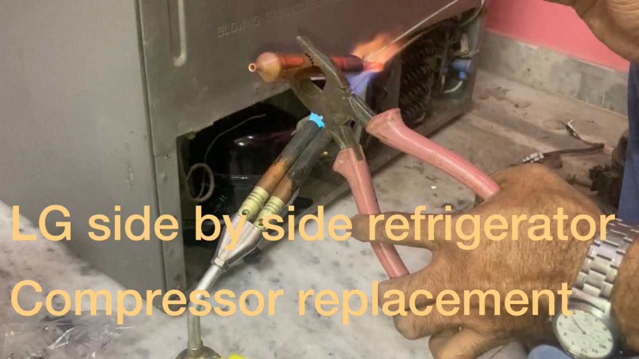 LG side-by-side refrigerator compressor replacement