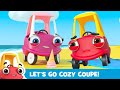 Cozys crazy ice cream accident  more  kidss  lets go cozy coupe  cars for kids