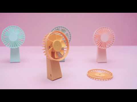 │風扇新革命│Airmate 解放雙手，走路有風 ！拉風扇─垂直翻轉充電小扇