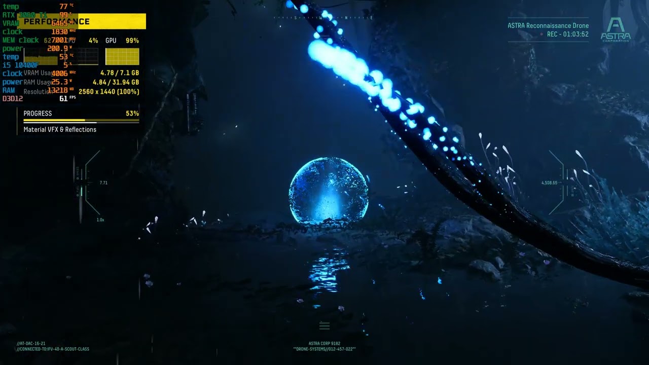 Returnal / benchmark / Epic / 1440p / RTX 3060 Ti + i5 10400F / 32 GB RAM
