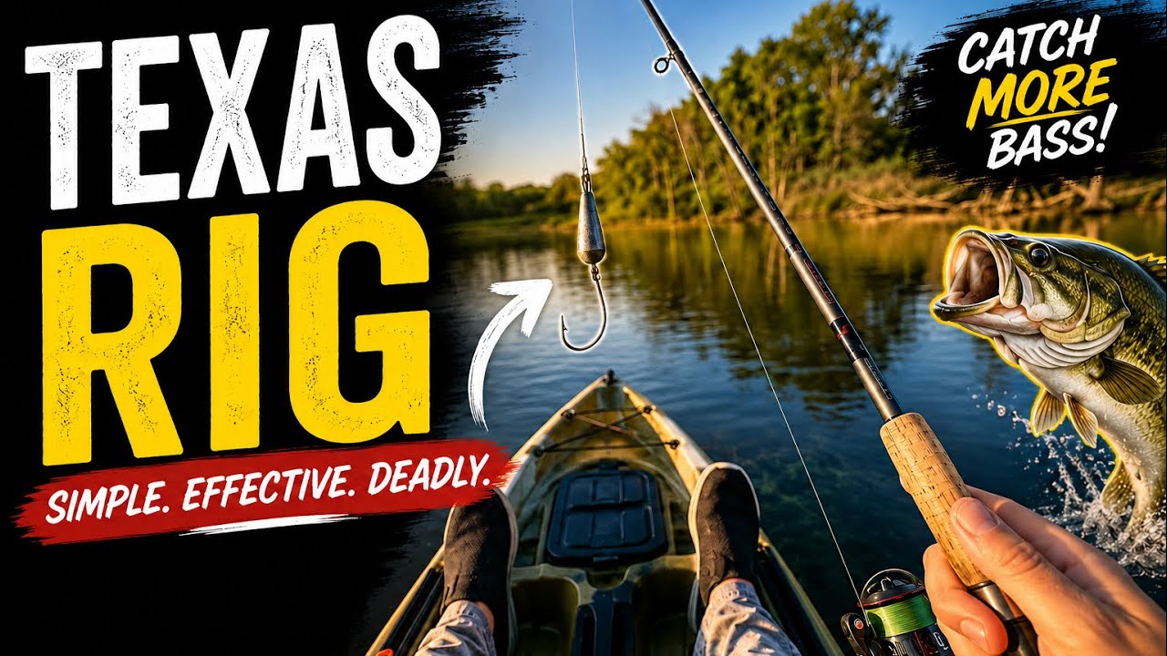 Kayak Bass fishing with the mighty Texas rig
