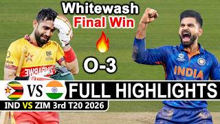 India Vs Zimbabwe 3rd T20 Match Full Highlights 2026 | Ind Vs Zim Highlight
