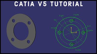 CATIA V5 Tutorial #29 | Flange Gasket | Beginner Profile