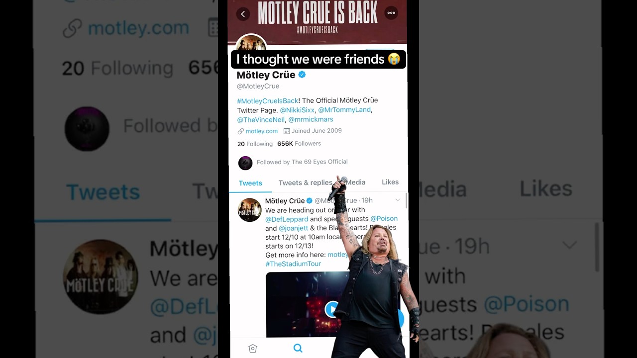 Vince Neil Blocked Me.