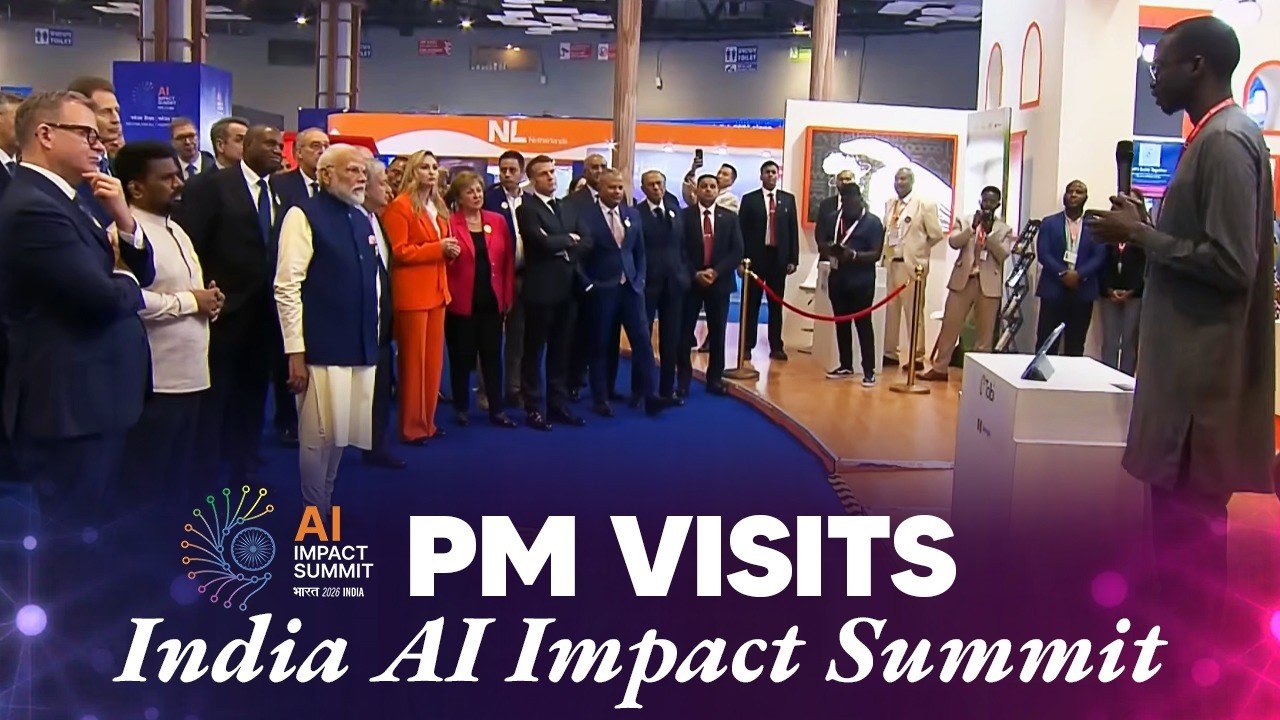 LIVE: PM Modi visits the India AI Impact Summit at Bharat Mandapam