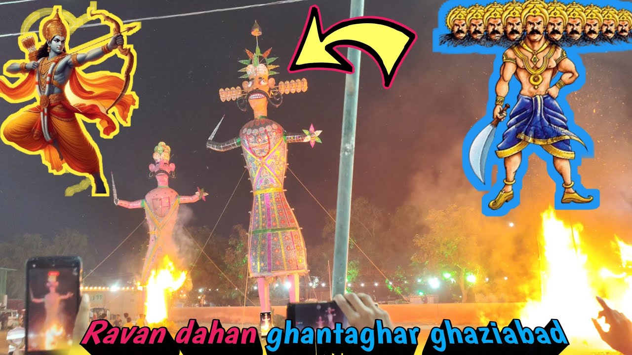Ghantaghar ghaziabad ramleela dussehra mela ravan dahan