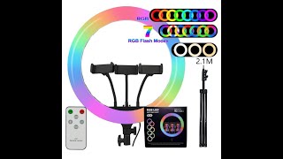 YOUTUBE KAZANCI ile 14'' KUMANDALI LED RGB RİNG LİGHT(SİMİT) YAYINCI IŞIĞI Kutu Açılımı ön İnceleme