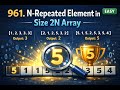 Jan 2, 2026 - Leetcode Daily Challenge - Problem #961. N-Repeated Element in Size 2N Array
