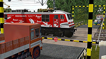 Indian Railways Level Crossing in Indian Train Simulator || MSTS Open Rails
