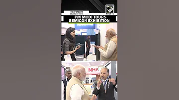 PM Modi Attends Day 2 Of Semicon India 2025 Exhibition Discusses Details Examines Nanochip 
