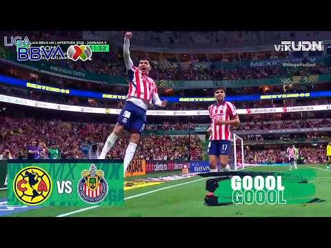 ¡GOLAZO DE CHIVAS! América vs Chivas | Liga MX - Jornada 9 Apertura 2026 | TUDN