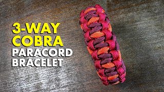 Diy Three-way Cobra Bracelet: Unique Paracord Weave Tutorial