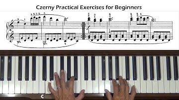 Czerny Practical Exercises for Beginners Op. 599, No. 30 Piano Tutorial