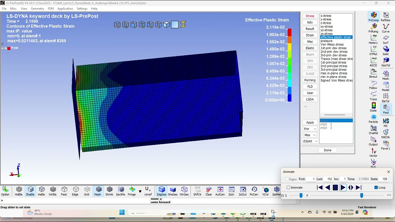 1P5 effective plastic strain