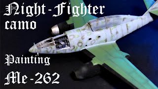 Painting Me 262 B-1a/U1 in Nightfihter camo || Hobby boss 1/48