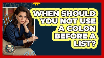 When Should You Not Use A Colon Before A List?