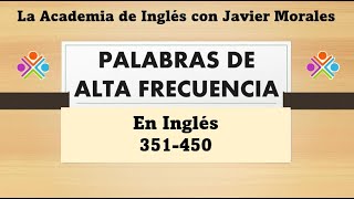 351 450 Palabras de alta frequencia en inglés