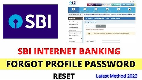 How to Reset SBI Internet Banking Profile Password | SBI Netbanking Profile Password Reset