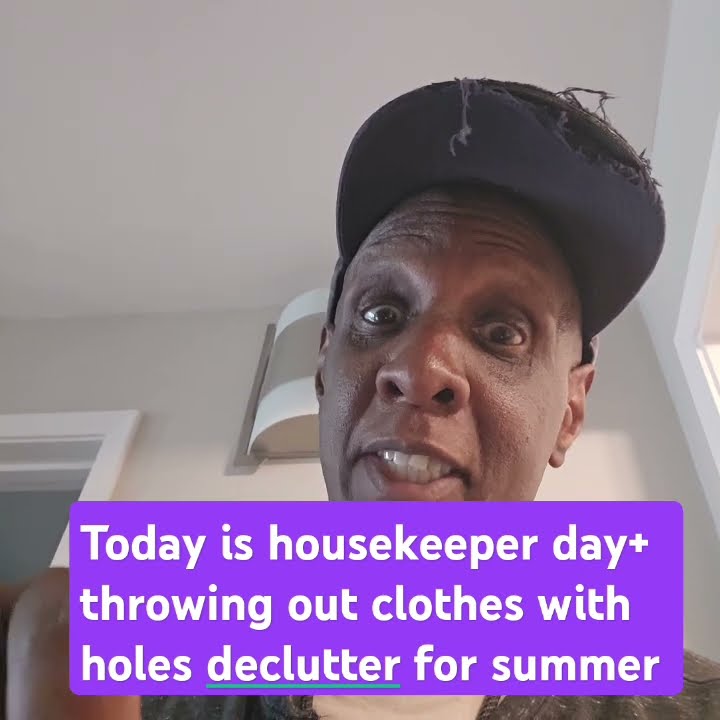 Today is housekeeper day+ throwing out clothes with holes declutter for ...