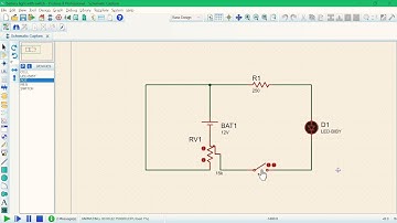 proteus simple LED light switch on/off