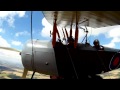 Martin Shaw flying a World War One plane