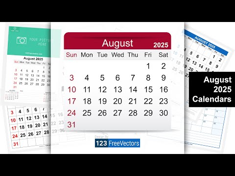 August 2025 Calendar | 123Freevectors