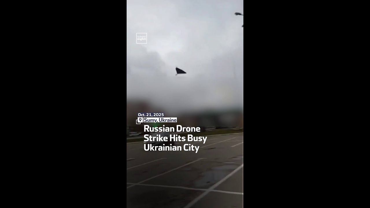 Russian Drone Strike Hits Busy Ukrainian City