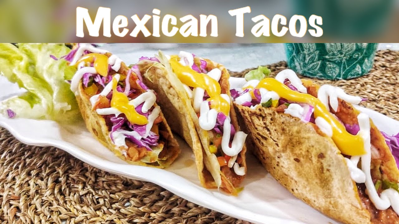 Mexican Tacos Recipe Vegetarian Mexican style Tacos Baked Tacos