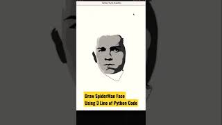 draw spider man face using 3 line of python code shorts coding programming Spider Man Using Python Spiderman Python Shorts Coding Bestcodingstatus Viral Bestshorts