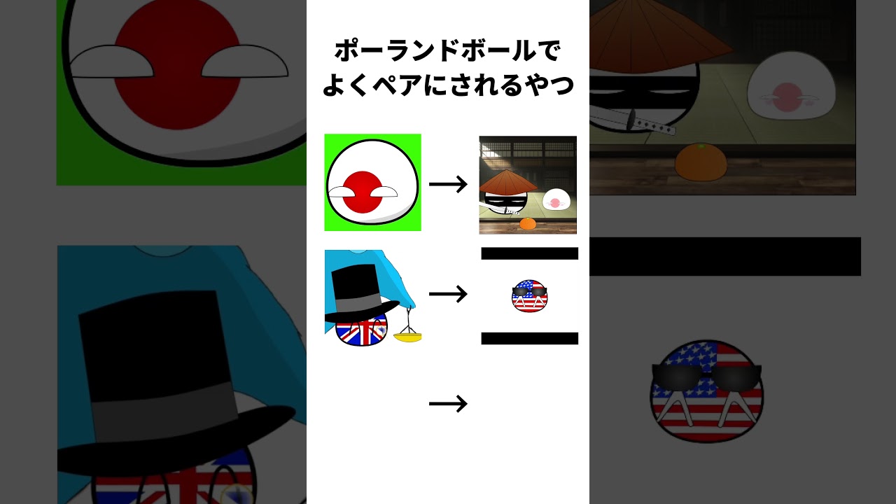 ポーランドボールでよくペアにされるやつ #ポーランドボール #カントリーボール #countryballs #shorts