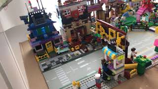 Lego Amusement Park and mini Zoo with Ski Mountain MOC